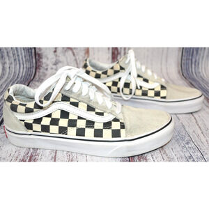 Vans Women’s Size 5 Off White Checkered Classic Old School Sk8 Shoes Low Top